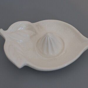 Cream Colored Lemon shaped Citrus Manual Juicer Made in Portugal